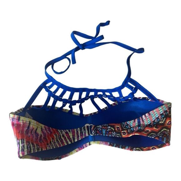 TiNiBiKiNi Swimwear Bikini Top Women Size S Blue Multicolor Tie-Dye Pool Beach - Picture 9 of 10